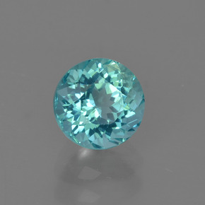Apatite bleue naturelle coupe roude, 0,88 ct, VS