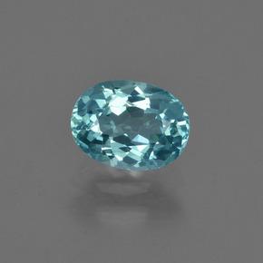 Apatite bleue naturelle coupe ovale, 1,00 ct, VVS-VS