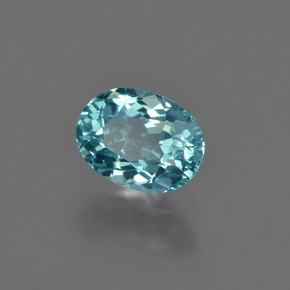 Apatite bleue naturelle coupe ovale, 1,00 ct, VVS-VS