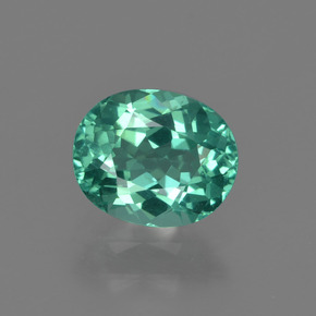Apatite vert naturelle coupe ovale, 1,12 ct, VVS-VS