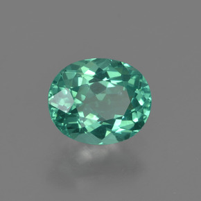 Apatite vert naturelle coupe ovale, 1,12 ct, VVS-VS
