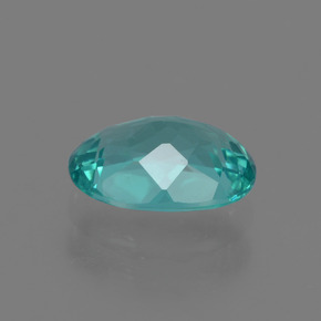 Apatite bleue naturelle coupe ovale, 1,14 ct, VVS-VS