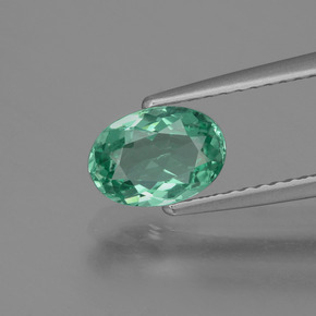 Apatite Bleu vert naturelle Coupe ovale, 1.14 ct, VS