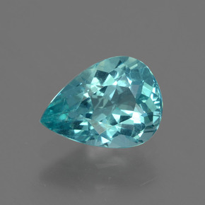 Apatite bleue naturelle en forme de poire, 1,11 ct, VS