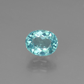 Apatite turquoise naturelle coupe ovale, 1,09 ct, VS
