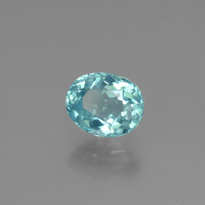 Apatite turquoise naturelle coupe ovale, 1,09 ct, VS