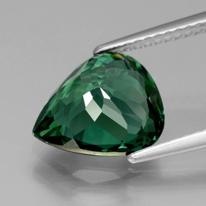 Apatite vert naturelle en forme de poire, 3,23 ct, VS