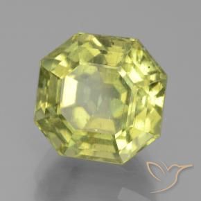 Apatite Jaune citron naturelle Octogone / coupe Émeraude, 8.29 ct, VS