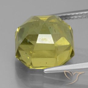 Apatite Jaune moyen naturelle Octogone / coupe Émeraude, 9.42 ct, VS
