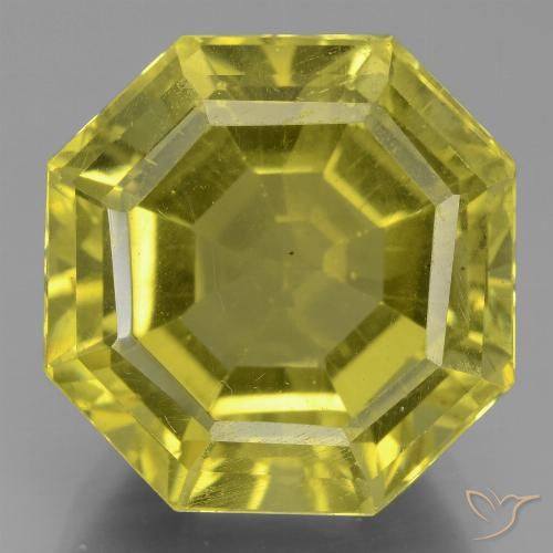 15.89ct Naturel Jaune moyen Apatite, Taille émeraude, VS