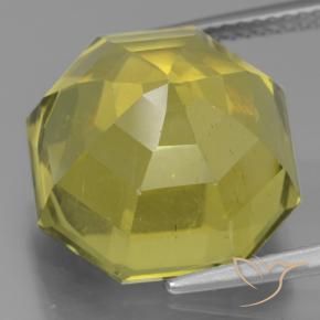 Apatite Jaune moyen naturelle Octogone / coupe Émeraude, 15.89 ct, VS