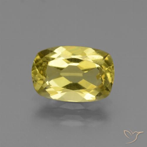 2.01ct Naturel Jaune moyen Apatite, Coussin, VS