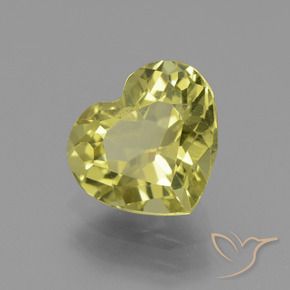 Apatite Jaune maïs léger naturelle Cœur, 2.18 ct, VS