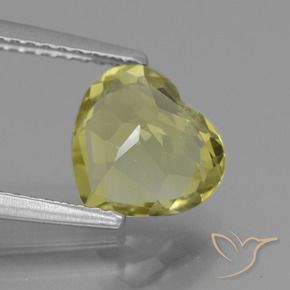 Apatite Jaune maïs léger naturelle Cœur, 2.18 ct, VS