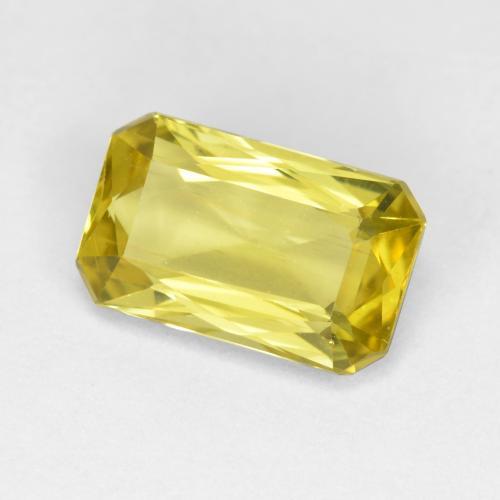 Apatite Jaune brunâtre naturelle Taille émeraude, 2.45 ct, VVS-VS