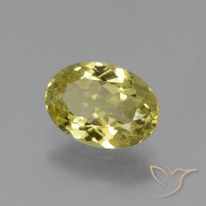 Apatite jaune naturelle coupe ovale, 1,49 ct, VS