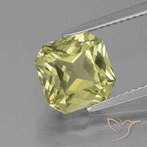 Apatite Jaune verdâtre naturelle Octogone / coupe Émeraude, 3.67 ct, VS