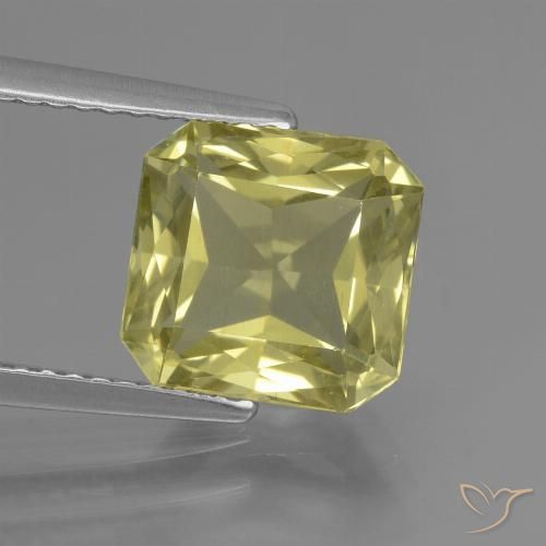 3.73ct Naturel Jaune verdâtre Apatite, Taille émeraude, VVS-VS
