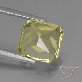 Apatite Jaune verdâtre naturelle Octogone / coupe Émeraude, 3.73 ct, VVS-VS