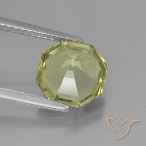 Apatite Vert jaune naturelle Octogone / coupe Émeraude, 2.48 ct, VS