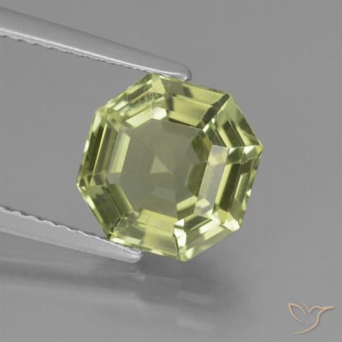 3.16ct Naturel Vert jaunâtre Apatite, Taille émeraude, VS