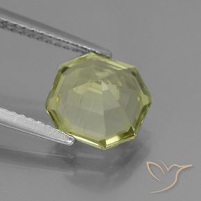 Apatite Vert clair naturelle Octogone / coupe Émeraude, 2.83 ct, VS