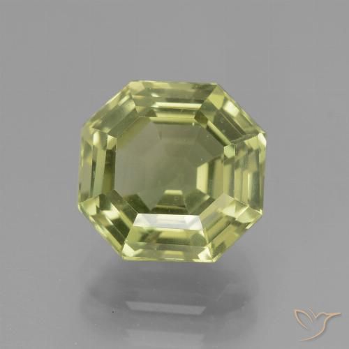3.86ct Naturel Vert jaunâtre Apatite, Taille émeraude, VS
