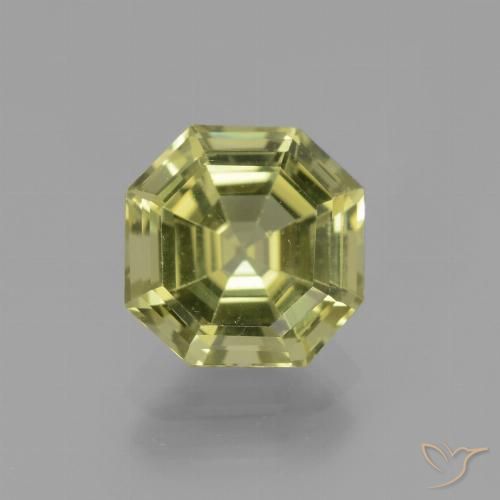 2.73ct Naturel Jaune moyen Apatite, Taille émeraude, VS