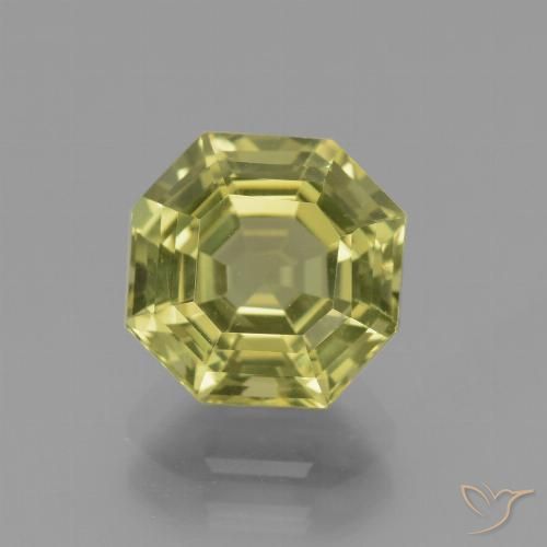 3.32ct Naturel Jaune moyen Apatite, Taille émeraude, VVS-VS