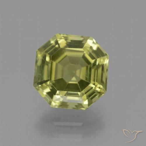 3.21ct Naturel Vert jaunâtre Apatite, Taille émeraude, VVS-VS
