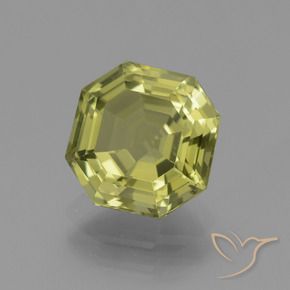 Apatite Vert jaunâtre naturelle Octogone / coupe Émeraude, 3.21 ct, VVS-VS