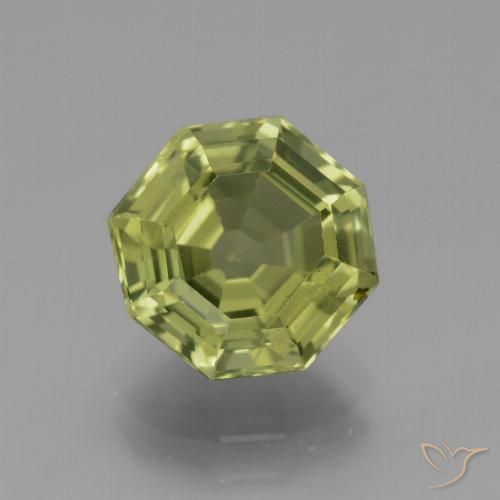 3.36ct Naturel Vert jaunâtre Apatite, Taille émeraude, VS
