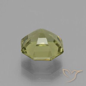 Apatite Vert jaunâtre naturelle Octogone / coupe Émeraude, 3.36 ct, VS