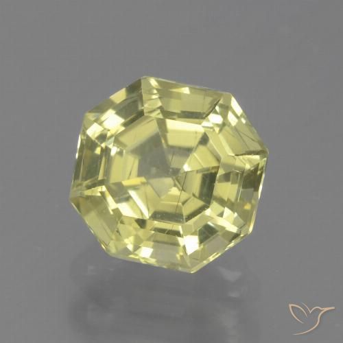 1.63ct Naturel Jaune citron Apatite, Taille émeraude, VS