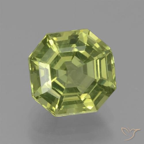 2.23ct Naturel Jaune citron Apatite, Taille émeraude, VS