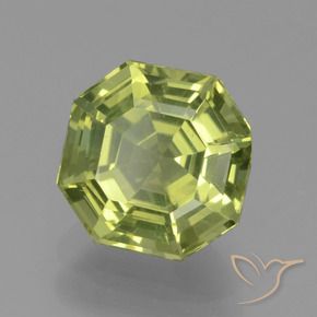 Apatite Jaune citron naturelle Octogone / coupe Émeraude, 2.23 ct, VS