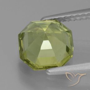 Apatite Jaune citron naturelle Octogone / coupe Émeraude, 2.23 ct, VS
