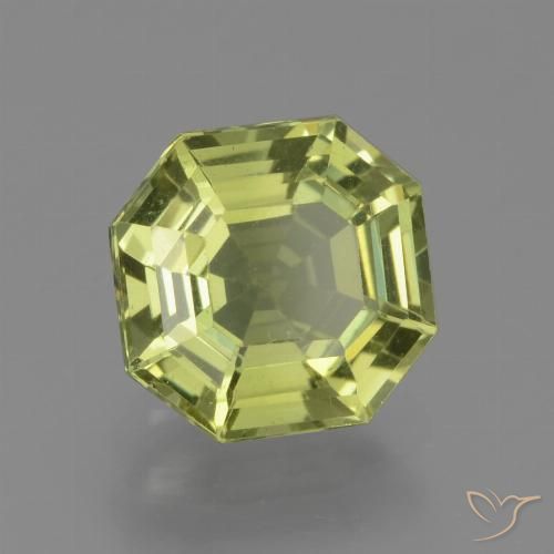 1.91ct Naturel Vert jaunâtre Apatite, Taille émeraude, VS
