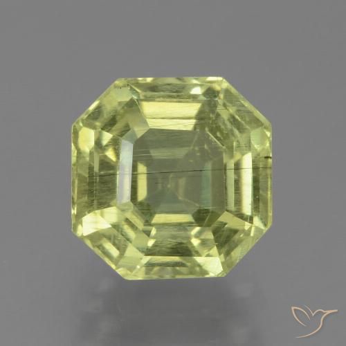 2.24ct Naturel Jaune clair Apatite, Taille émeraude, VS-SI