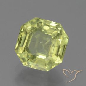 Apatite Jaune clair naturelle Octogone / coupe Émeraude, 2.24 ct, VS-SI
