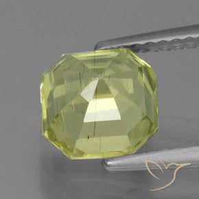 Apatite Jaune clair naturelle Octogone / coupe Émeraude, 2.24 ct, VS-SI