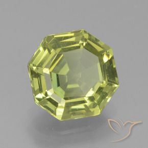 Apatite Jaune moyen naturelle Octogone / coupe Émeraude, 2.02 ct, VVS-VS