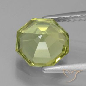 Apatite Jaune moyen naturelle Octogone / coupe Émeraude, 2.02 ct, VVS-VS
