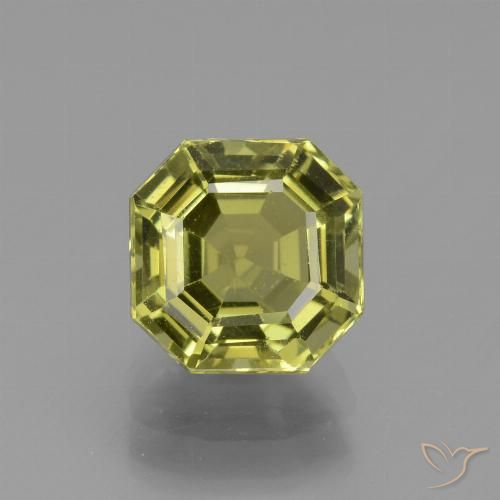 3.03ct Naturel Jaune moyen Apatite, Taille émeraude, VS