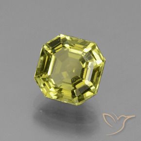 Apatite Jaune moyen naturelle Octogone / coupe Émeraude, 3.03 ct, VS