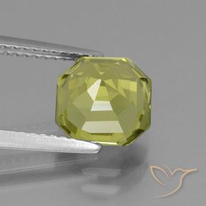 Apatite Jaune moyen naturelle Octogone / coupe Émeraude, 3.03 ct, VS