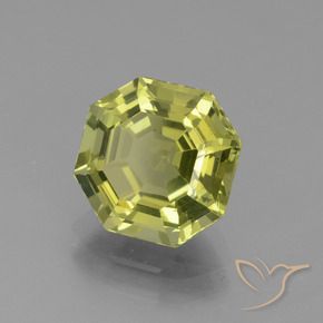 Apatite Vert jaune naturelle Octogone / coupe Émeraude, 3.00 ct, VS