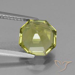 Apatite Vert jaune naturelle Octogone / coupe Émeraude, 3.00 ct, VS