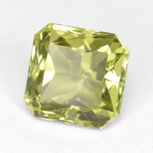 Apatite jaune naturelle taille émeraude, 3,06 ct, VS