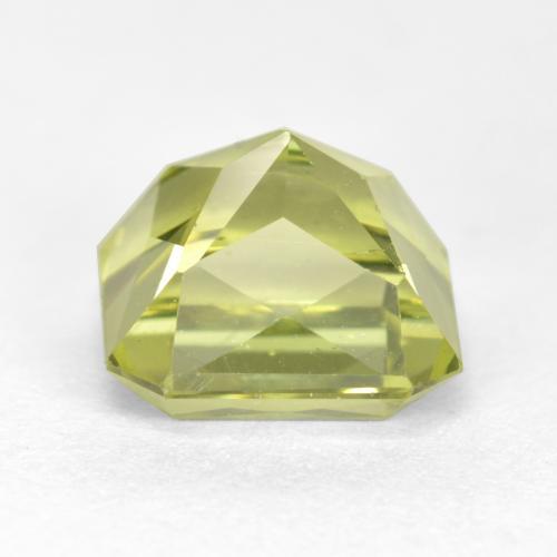 Apatite jaune naturelle taille émeraude, 3,06 ct, VS
